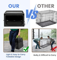 Dog Crate, Portable and Foldable Design of Dog Cage - Dark Grey / 36.0"L x 25.0"W x 25.0"H - image 4