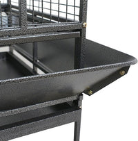 ZENY 68-Inch Birdcage, Playtop Parrot Cage, Wrought Iron Bird Cage with Rolling Stand, Heavy-Duty Pet Bird House for Parrot Cockatiel Cockatoo Parakeet Macaw Finches, Black