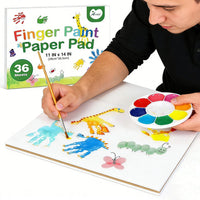 AROIC finger paint paper pad with 36 white heavy-weight sheets, 11 x 14 inches - view 2