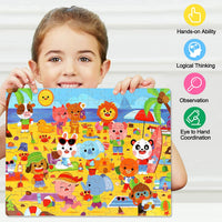 LELEMON Halloween jigsaw puzzle for kids with pumpkins and bats in tin box - view 20