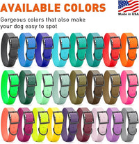 Dogline Biothane Waterproof Dog Collar Strong Coated Nylon Webbing with Black Hardware Odor- Proof for Easy Care Easy to Clean High Performance Fits Small Medium or Large Dogs, Battleship Gray