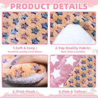 YedsIntu 2 pack washable guinea pig bed mats, 13.7 x 10.6 inch coral fleece - view 3