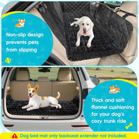 Dog Car Bed, Non-Slip Backseat Dog Bed Mat 50" L×24.6" W – Essentials for Dogs - Black / Medium (50"L×24.6"W) - image 2