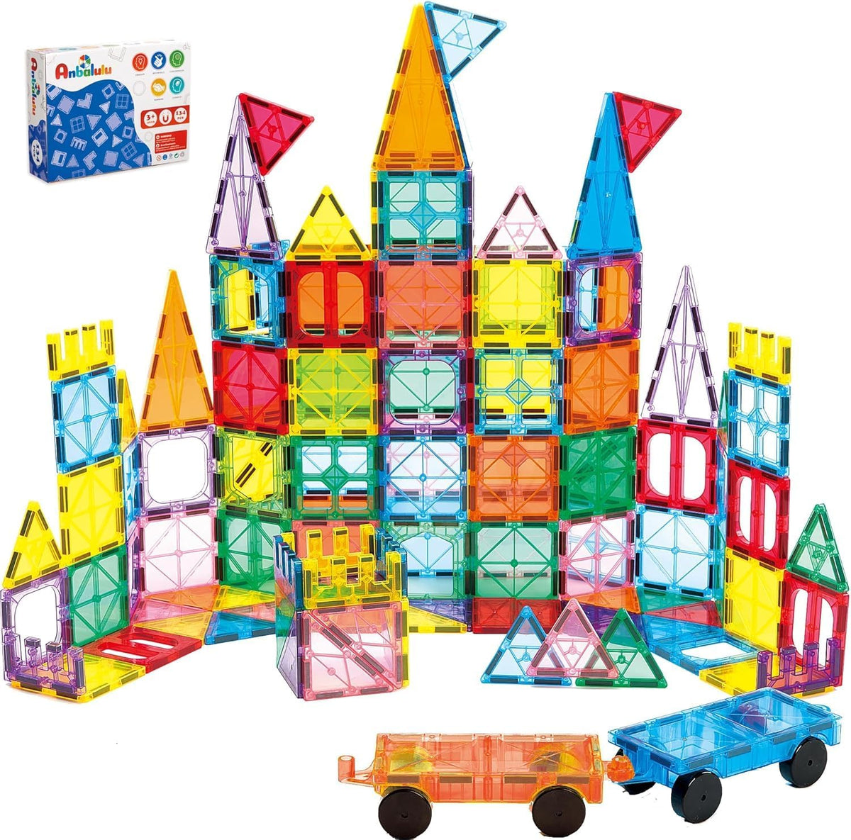 Anbalulu 134PCS Magnetic Building Tiles - 134PCS
