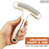 Wahl 2-in-1 Combination Double Row Pet Rake with Hair Shedding Blade for Dog or Cat Fur by The Brand Used by Professionals – Model 858424