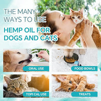 Hemp Oil for Dogs and Cats - Hemp Oil Drops Rich in Omega 3, 6, 9 and Organic Extract Helps Pets with Аnxiеty, Pаin, Strеss, Slееp, Аrthritis, Sеizures Rеlief, Pets Calming Treat-2 Pack