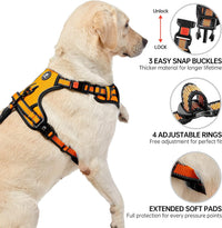 NESTROAD Dog Harness for Medium Sized Dog - Orange / Small - image 4