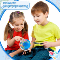 Henoyso mini world globes for kids on plastic stands, 12 pack - view 4