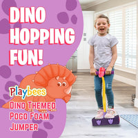 Playbees foam pogo stick for kids with soft dinosaur head and claws - view 4
