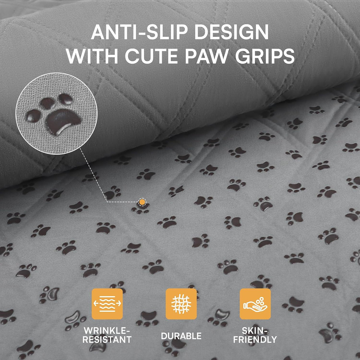 Luciphia Waterproof Couch Cover for Dogs - Light Grey / 52" x 82" - image 3