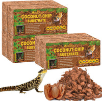 10LBS Coconut Husk Chip Substrate for Reptiles - 6 Pack
