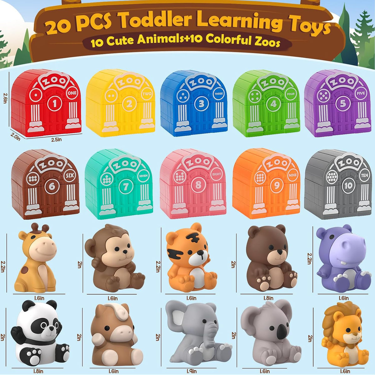 Learning Toys for 1, 2, 3 Year Old Toddlers - ZOO - image 2