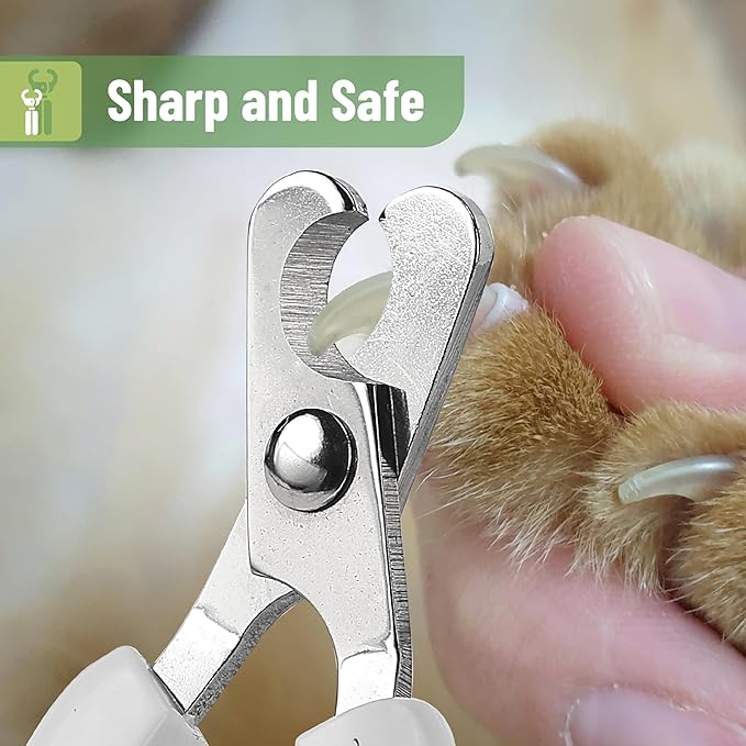 Mr. Pen Cat Nail Trimmer - Green & White, Cat & Kitten Nail Clipper, Pet Claw Trimmer for Small Dogs