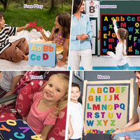 CHEFAN 104 piece felt alphabet letters set in bright colors, uppercase and lowercase - view 8