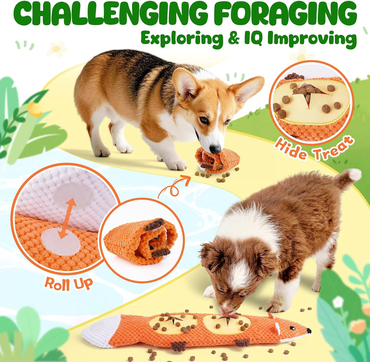XIUGOAL Tough Dog Toys for Chewers - Fox-Crocodile - image 3