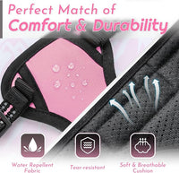 Eagloo Small Dog Harness No Pull, Service Vest with Reflective Strips and Control Handle, Adjustable and Comfortable for Easy Walking, No Choke Pet Harness with 2 Metal Rings, Pink, XS