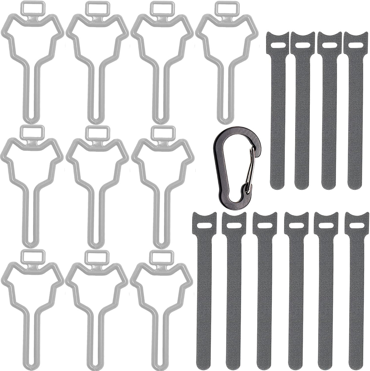Dog Poop Bag Holder, Waste Bag Holder, Dog Poop Bag Carrier - Gray / 10 Count (Pack of 1)