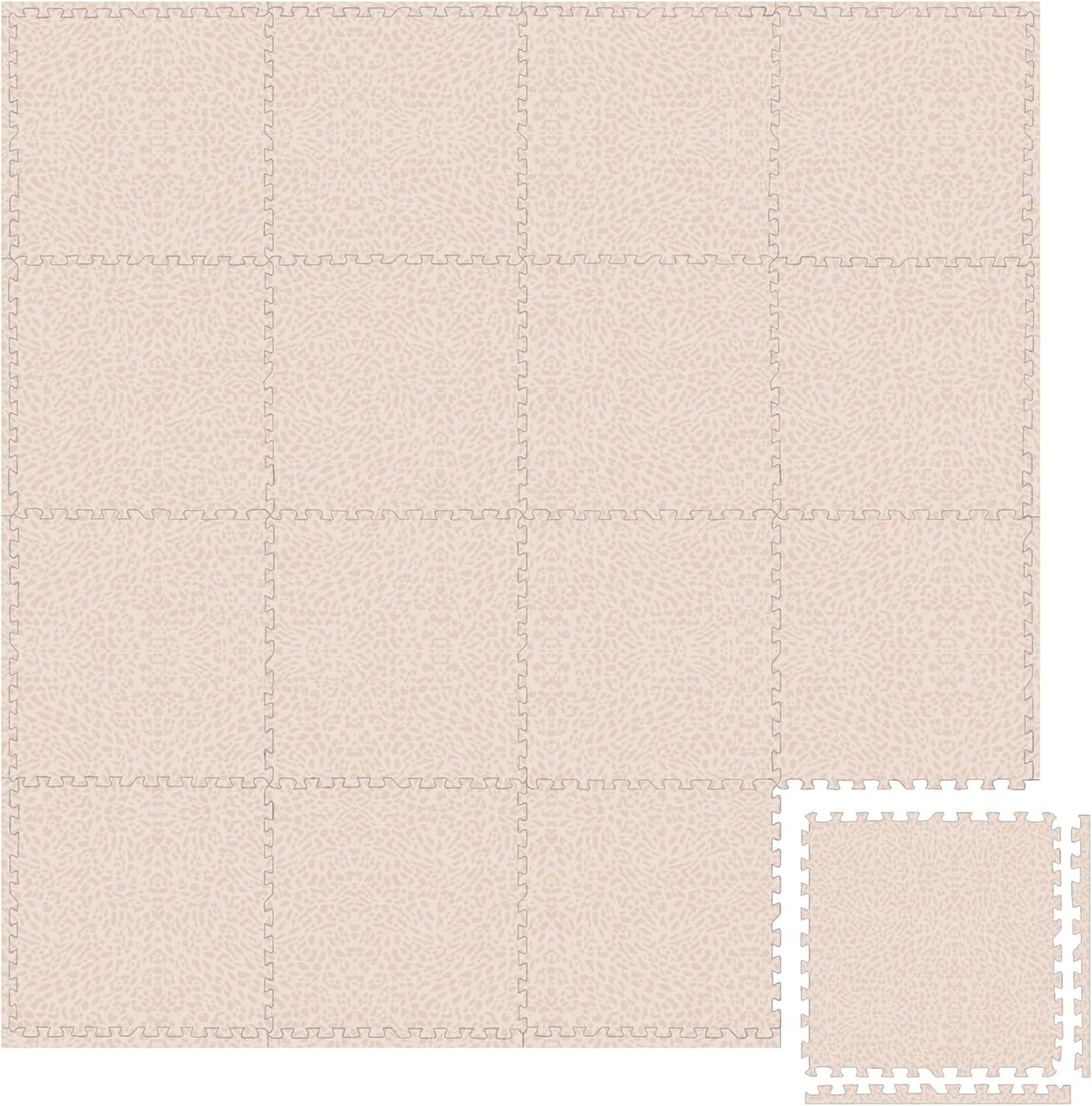 Play Platoon Kids Play Mat, 9 Tile 72x72 Inch - 96"L x 96"W x 0.6"Th / Savanna