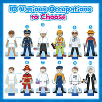 Atoylink Wooden Magnetic Dress up Dolls Pretend Play Set 40+ Pcs - Boy - image 2