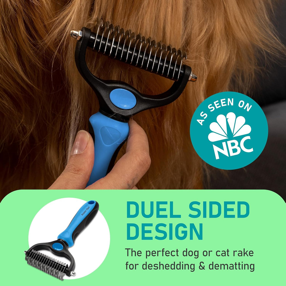 Maxpower Planet Dog Grooming Rake, Deshedding Undercoat Brush - C - Rake and Comb Kit (Best Value) / Large - image 3
