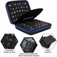 Aoriher 1 Pcs Dice Case with Removable Slotted Tray - Red,Blue - image 4