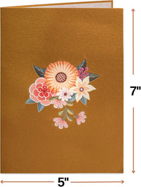 Rustic Flower Basket Pop Up Card