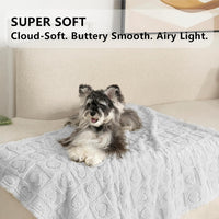Pet Blanket for Dogs Cats - Light Grey / 50x60" - image 3