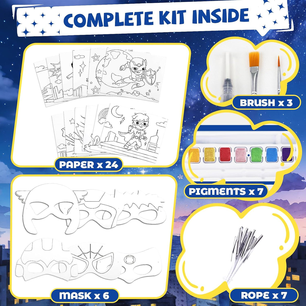 CHICAUP Paint with Water Coloring Books for Kids - Hero Blue - image 3