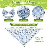 Halloween Dog Bandanas Large 2PCS - Sping-26-blue mihui / Small - image 3