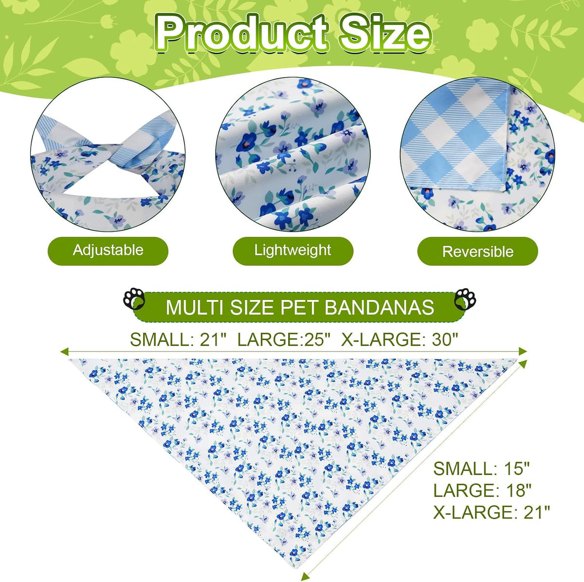 Halloween Dog Bandanas Large 2PCS - Sping-26-blue mihui / Small - image 3