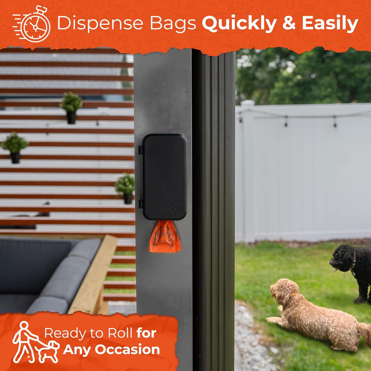 PEXTER Dog Poop Bag Dispenser - Black - image 4