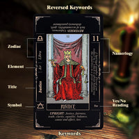 Fofeadm Tarot Cards with Guide Book & Linen Carry Bag - Black Tarot Cards Set - image 2