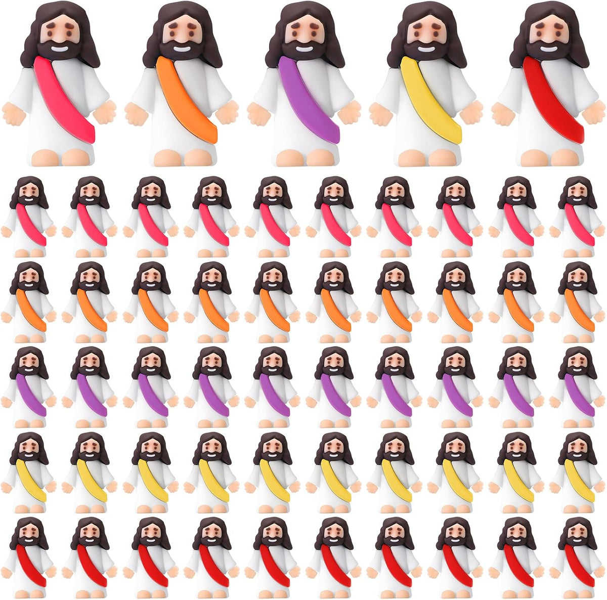 Sumind 50 Pcs Little Jesus Figures Original Design - Colorful