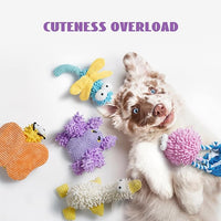 Nocciola Plush Squeaky Dog Toys, Cute Durable Stuffed Crinkle Puppy Pet Chew Toys for Large Medium Small Dogs - Jellyfish