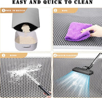 Cat Litter Mat, Honeycomb Double Layer Litter Trapping Mat – Daily Care for Cats - Light Gray / 30x22 Inches - image 4
