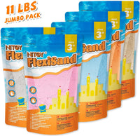 NiToy FlexiSand 11lbs Toy Sand 5 Colors Self-Sticking Non-Toxic - 5 Light Colors - image 4