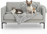 Furhaven Waterproof Throw Blanket for Dogs & Indoor Cats - Mist Gray / Medium