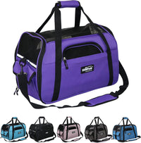 EliteField Soft-Sided Pet Carrier for Cats & Small Dogs – Essentials for Dogs - 21.0"L x 12.0"W x 13.0"H / Purple