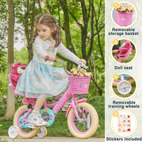 Glerc Maggie Girls Bike, 12-20 Inch Kids Bike for 2-13 Years Old Children, Princess Style Kids - Pink / 16 Inch - image 2
