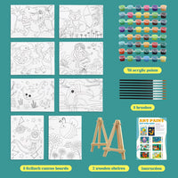 goldentime Kids Paint by Number Kits Including 6 Pre-Drawn Canvas - animals - image 2