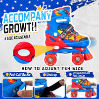 Kids Roller Skates for Boys - Star Blue / Small(10C-13C) - image 2