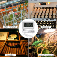 Digital Probe Thermometer Hygrometer for Reptiles - White - image 4
