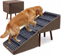 XXL 2-in-1 Ottoman Dog Stairs for Large Dogs - Coffee H 21.6''