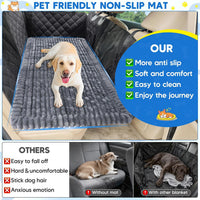 Dog Car Bed, Non-Slip Backseat Dog Bed Mat 50" L×24.6" W – Essentials for Dogs - Grey / XL（56"Lx28.7"M×1"H) - image 3