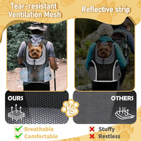 WOYYHO Pet Dog Carrier Backpack - Grey / Medium(5-9lbs) - image 2