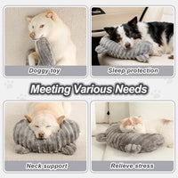 Dog Calming Pillow, Soft and Neck-Friendly - Medium ( 11" × 8" ) / Gray - image 4
