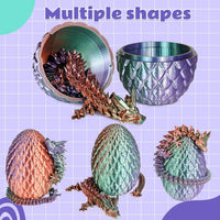 Small Dragon Eggs with Dragon Inside - Gradient Blue-green-brown / S (H:3.9 inches) - image 2