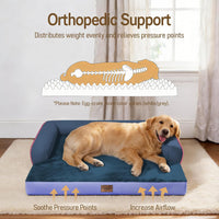 Comfort Expression Orthopedic XL Dog Bed for Large and Extra Large - Tangerine Twilight / 36"L x 27"W x 7.5"Th - image 2