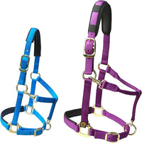 T TEKE Adjustable Horse Halters by Heavy Duty Soft Nylon, Padded with Anti-rubbing Waffle Neoprene on Both Crown & Nose