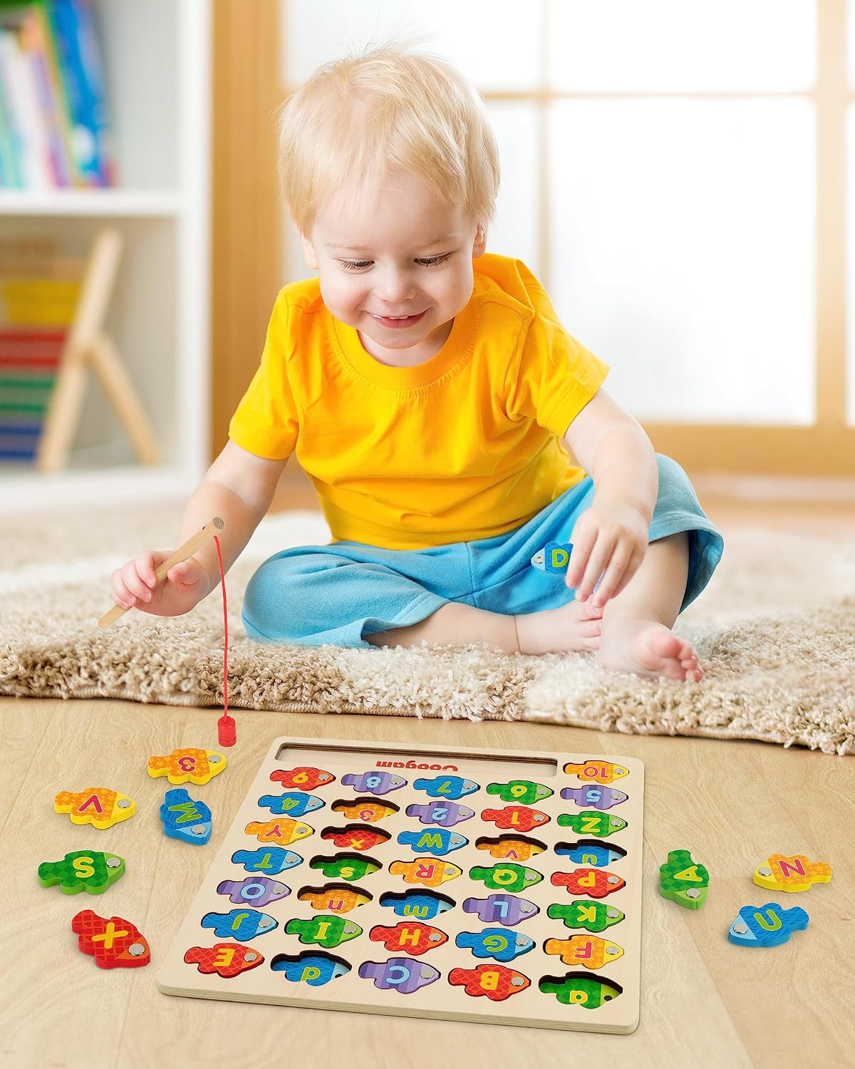 Coogam Magnetic Alphabet Numbers Fishing Game - image 4